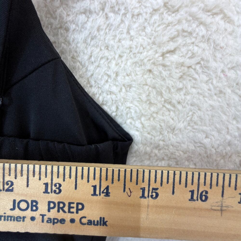 Teeze Me Black Mini Dress Spaguetti Straps Fit Flare Stretch Pockets 7/8 Junior - Picture 7 of 9